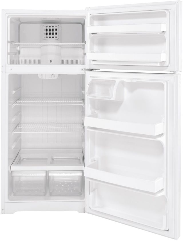 GE® 28 in. 16.6 Cu. Ft. White Top Freezer Refrigerator-1
