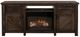 International Furniture Direct Dutton Brown Electric Fireplace TV Stand-1