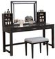 Furniture of America® Stephanie 3-Piece Obsidian Gray Vanity Set-0