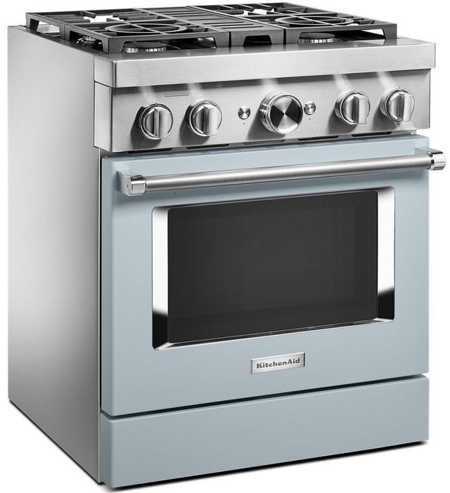 KitchenAid® 30" Misty Blue Pro Style Dual Fuel Range-2