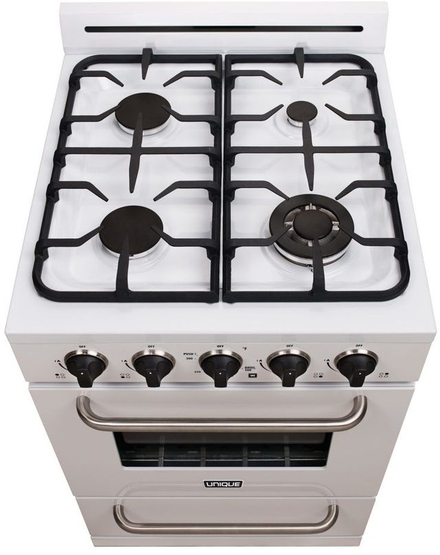 Unique® Appliances Classic 24" White Freestanding Liquid Propane Gas Range-1