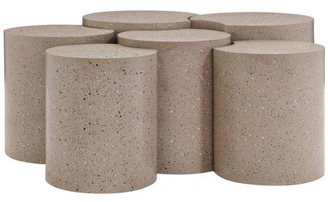 Meridian Furniture Dimple 6-Piece Taupe Modular Nesting Coffee Table Set-1