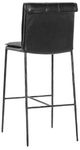 Classic Home Mayer Black/Jet Black 30" Leather Bar Stool-4