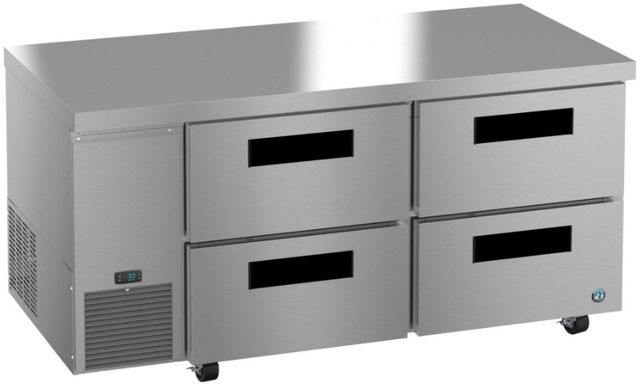 Hoshizaki Steelheart® 67" 19.97 Cu. Ft. Stainless Steel Two Section Undercounter Side Mount Refrigerator with Stainless Drawers-1