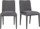 Moe's Home Collection Calla 2-Piece Dark Grey Dining Chair Set-4