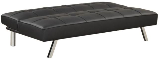 Milton Greens Stars Black Polyurethane Tufted Futon Bed with Metal Leg-2
