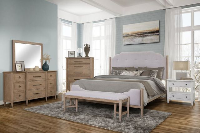 Bernards Citrus Heights White Open Nightstand-1