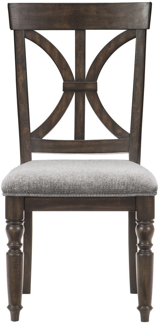Homelegance® Cardano Driftwood Charcoal Dining Side Chair-2