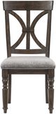 Homelegance® Cardano Driftwood Charcoal Dining Side Chair-2