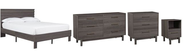 Signature Design by Ashley® Brymont 4-Piece Dark Gray Full Youth Platform Bed Set-0