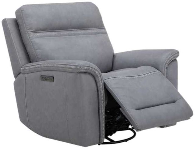 Liberty Furniture Cooper Blue Gray Leather Power Recliner-1