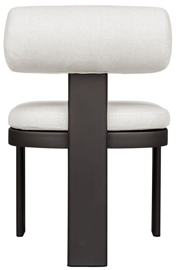 Uttermost® Uttermost® Bolster Oyster White Aluminum Indoor-Outdoor Dining Chair with Cushion-4