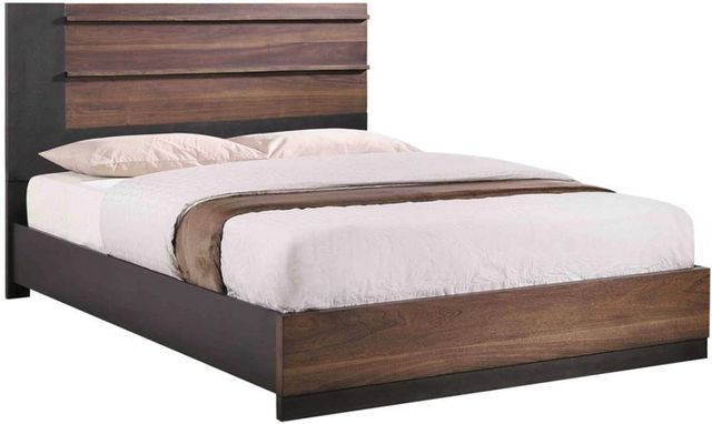 Coaster® Azalia 4-Piece Black/Walnut Eastern King Bedroom Set-1