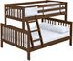 Crate Designs™ Furniture Brindle Twin XL/Queen Offset Mission Bunk Bed-0