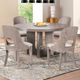 Furniture of America® Sterling West 5-Piece White Oak Dining Table Set-0