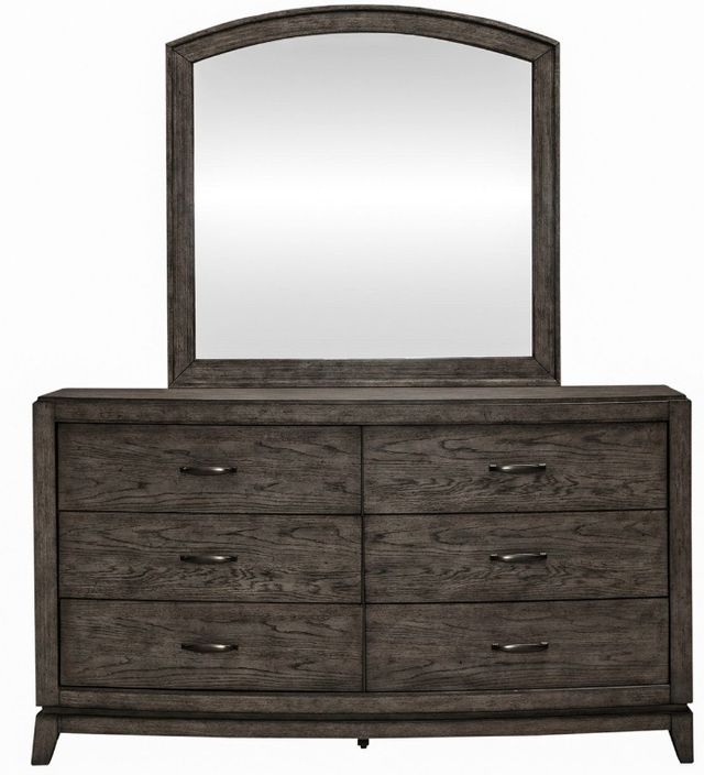 Liberty Furniture Avalon 4-Piece Coffee Bean King Upholstered Bedroom Set -3