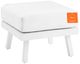 Linon Alora White Aluminum/Fabric Outdoor Ottoman-4