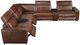 Homelegance® Sutton 7-Piece Brown Leather Power Reclining Modular Sectional with Power Headrests and Charging Ports-5