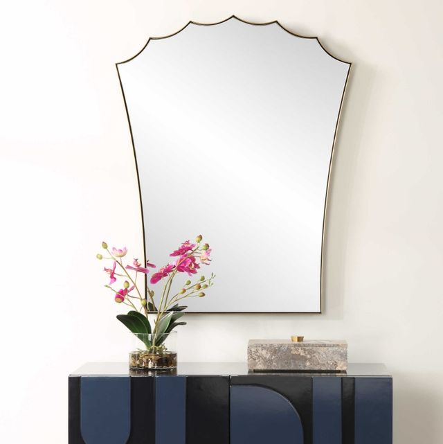Uttermost® Monarch Antique Brass Mirror-2