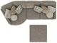 Jackson Furniture Turner 3-Piece Mushroom Sectional with Ottoman-5