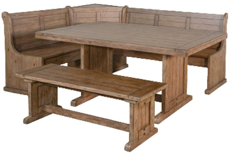 Sunny Designs Doe Valley 4 Piece Buckskin Breakfast Nook Set Western Living Furniture and Mattresses in Vernal UT