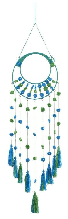 Deco Marche Blue Floral Macrame Wall Decor-2