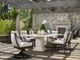 Century® Customizable Andalusia Aluminum Outdoor Swivel Rocker Dining Arm Chair with Cordoba Base-2