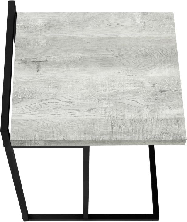 Monarch Specialties Inc. Grey 25"H Accent Table with Black Base-1