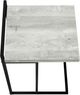 Monarch Specialties Inc. Grey 25"H Accent Table with Black Base-1