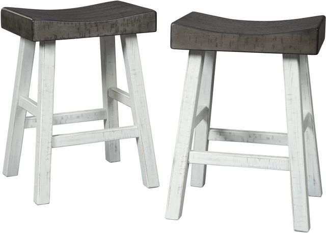 Signature Design by Ashley® Glosco Brown Gray/Antique White Counter Stool-3