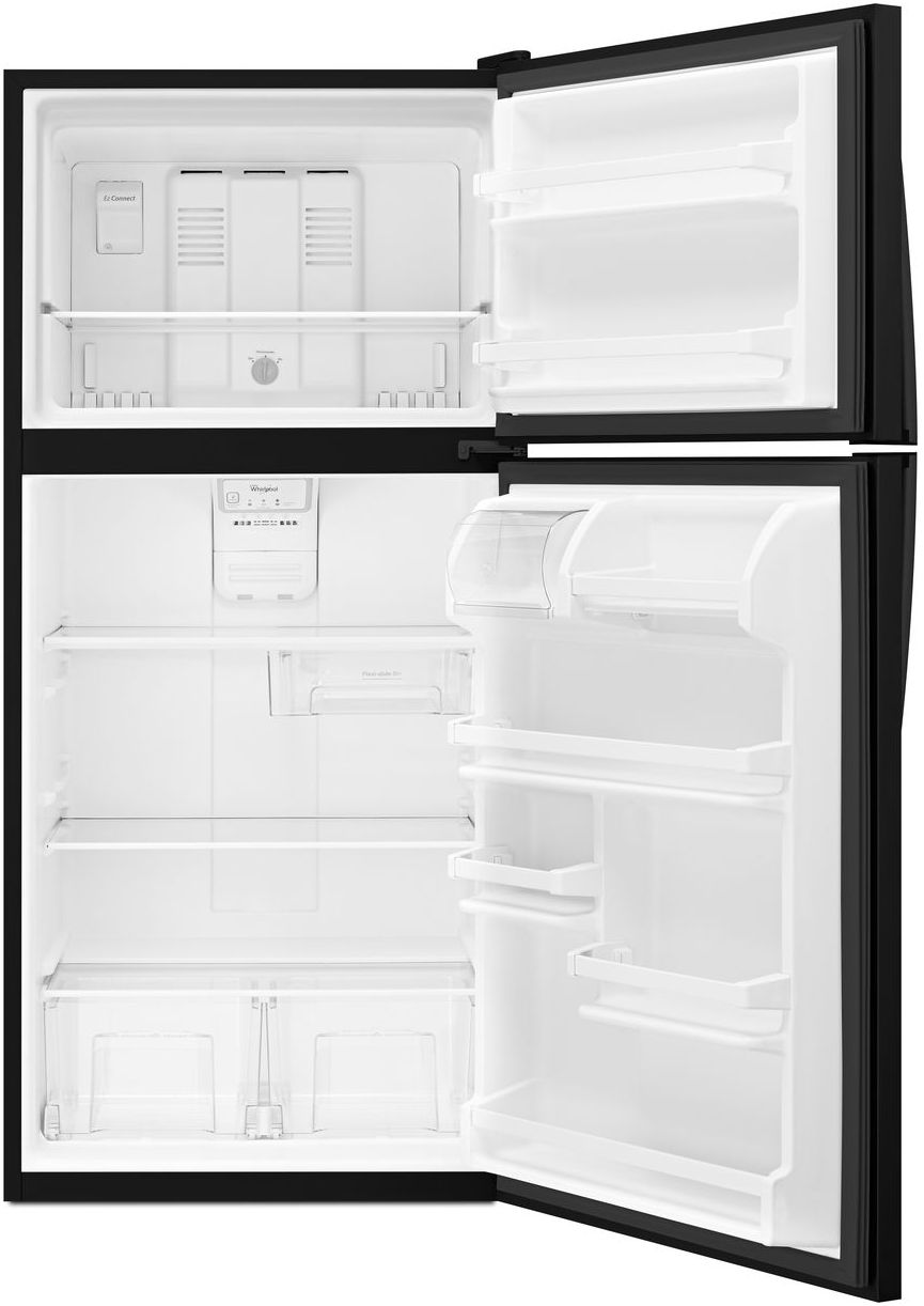 Whirlpool® 30 in. 18.2 Cu. Ft. Black Top Freezer Refrigerator