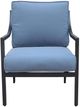 GatherCraft Charlotte Baltic Brown/Splendor Denim Aluminum Outdoor Club Chair-1