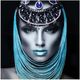 Classy Living Woman of Turquoise Rhinestones Wall Art-0
