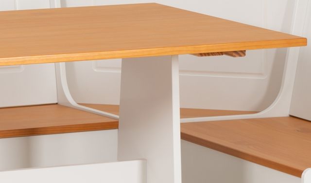 Linon Ardmore 3-Piece Natural/White Nook Dining Set-2