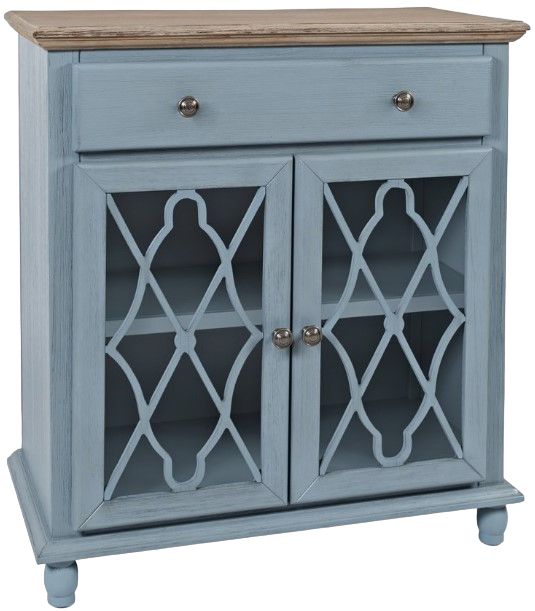 Jofran Inc. Aurora Hills Brushed Blue 2-Door Accent Chest-0