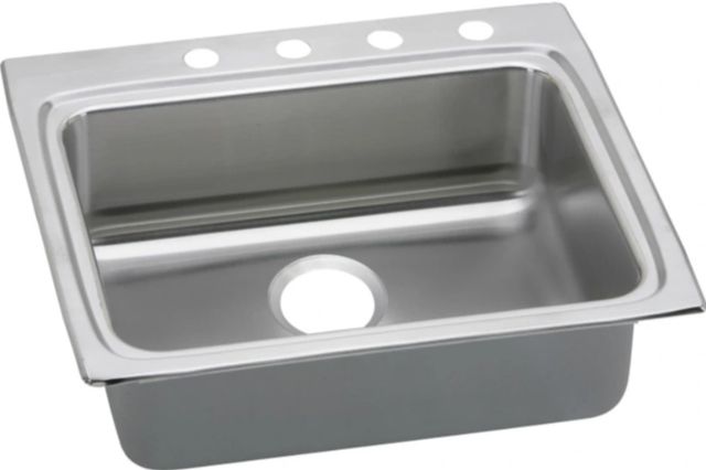 Elkay Lustertone® Classic Lustrous Satin 25" x 22" x 5-1/2" 4-Hole Single Bowl Drop-In ADA Sink with Quick-Clip-0