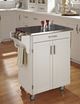 homestyles® Cuisine Cart White/Stainless Steel Kitchen Cart-2