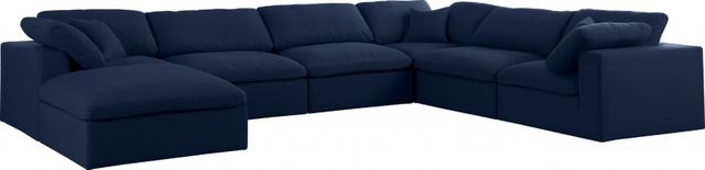 Meridian Furniture Serene 7-Piece Navy Modular Sectional-1