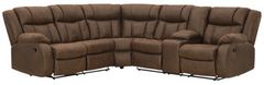 Signature Design by Ashley® Trail Boys 2-Piece Walnut Curved Manual Reclining Sectional