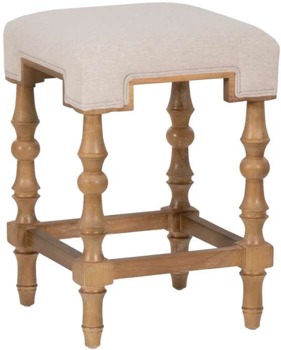 Linon Barrie Brown Washed Counter Stool-0