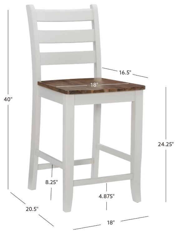 Powell® Vail White Counter Stool-2