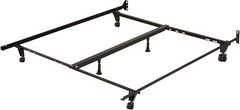 Base de lit double supérieure avec roulettes de Beaudoin Fortis - Noir
