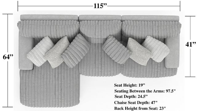 Catnapper® Abraxas 3-Piece Moonstruck Left Arm Facing Power Reclining Sectional -5