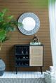 A & B Home Beige/Black Wine Cabinet-5