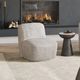 Jofran Inc. Josie Gray Swivel Accent Chair -1