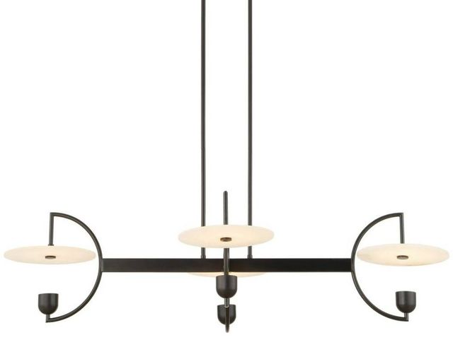 Uttermost® Kyoto Matte Black 4 Light Linear LED Chandelier-4