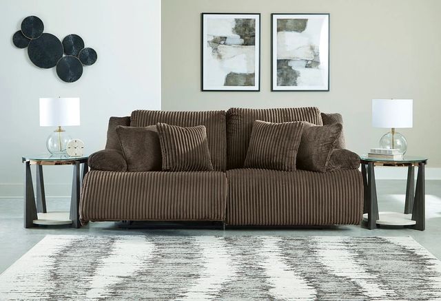 Signature Design by Ashley® Top Tier 2-Piece Chocolate Small Spaced Manual Reclining Sectional-1