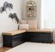 Linon Norah 2-Piece Black/Tan Nook with Cushion Set-1