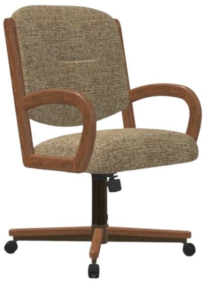 Chromcraft Customizable Concord Swivel Tilt Caster Casual Dining Chair-1