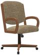 Chromcraft Customizable Concord Swivel Tilt Caster Casual Dining Chair-1